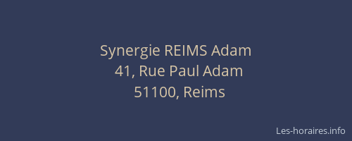 Synergie REIMS Adam