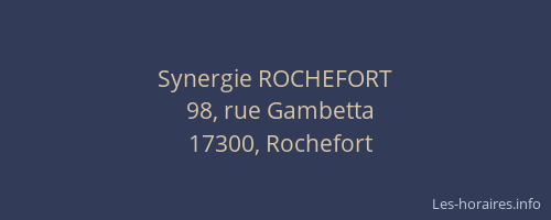 Synergie ROCHEFORT