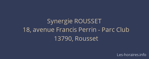 Synergie ROUSSET