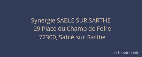 Synergie SABLE SUR SARTHE