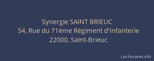 Synergie SAINT BRIEUC