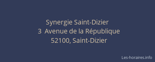 Synergie Saint-Dizier
