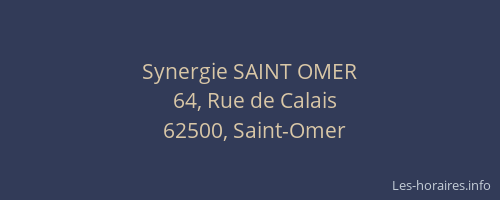 Synergie SAINT OMER