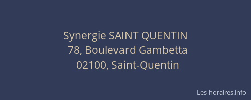 Synergie SAINT QUENTIN