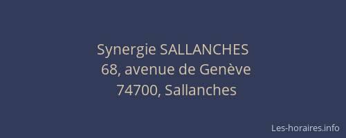 Synergie SALLANCHES