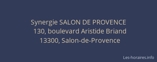 Synergie SALON DE PROVENCE