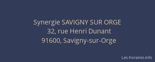 Synergie SAVIGNY SUR ORGE