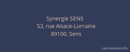 Synergie SENS