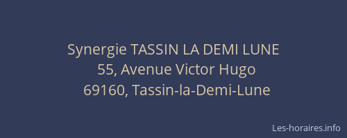 Synergie TASSIN LA DEMI LUNE