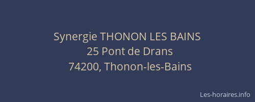 Synergie THONON LES BAINS