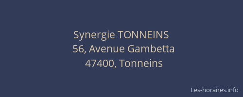Synergie TONNEINS