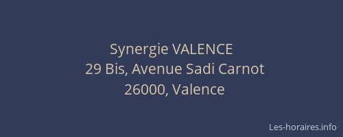 Synergie VALENCE