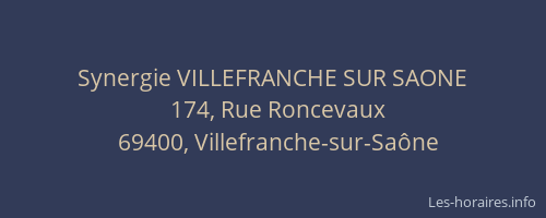 Synergie VILLEFRANCHE SUR SAONE
