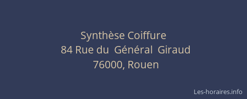 Synthèse Coiffure