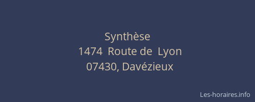 Synthèse