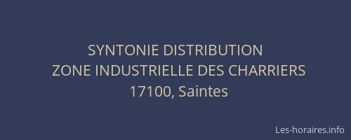 SYNTONIE DISTRIBUTION