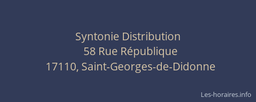 Syntonie Distribution