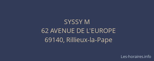 SYSSY M