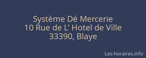 Système Dé Mercerie