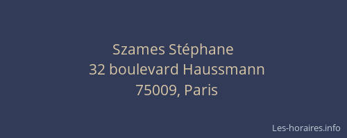 Szames Stéphane