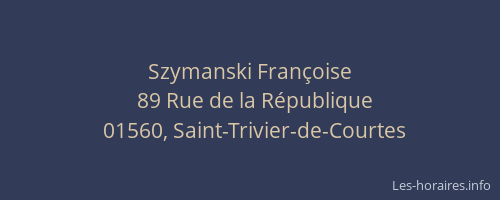 Szymanski Françoise