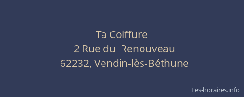 Ta Coiffure