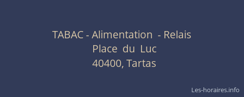 TABAC - Alimentation  - Relais