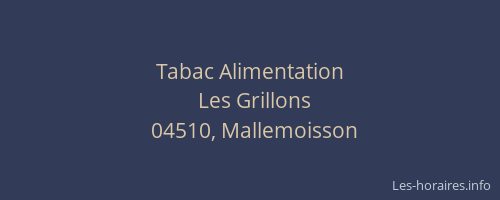 Tabac Alimentation