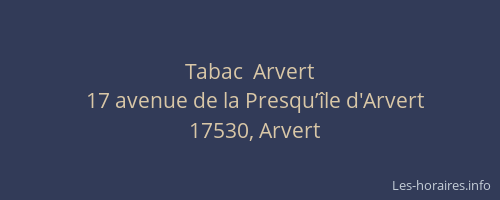 Tabac  Arvert