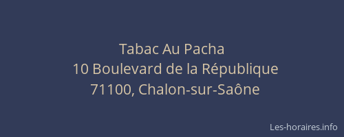 Tabac Au Pacha