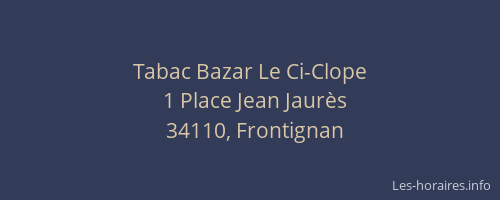 Tabac Bazar Le Ci-Clope