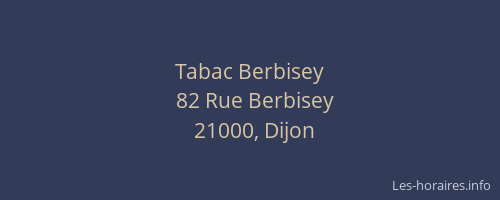Tabac Berbisey