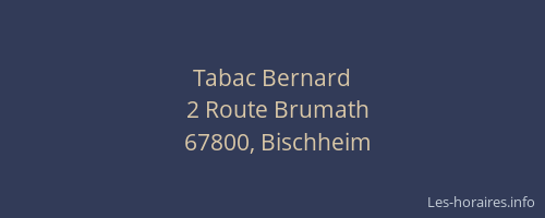 Tabac Bernard