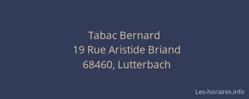 Tabac Bernard