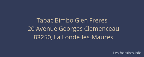 Tabac Bimbo Gien Freres