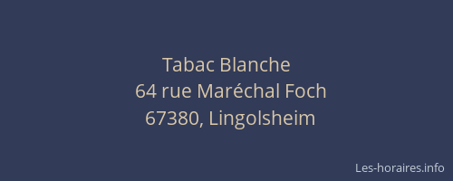 Tabac Blanche