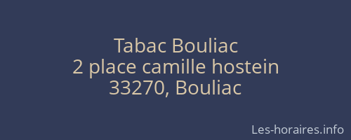 Tabac Bouliac