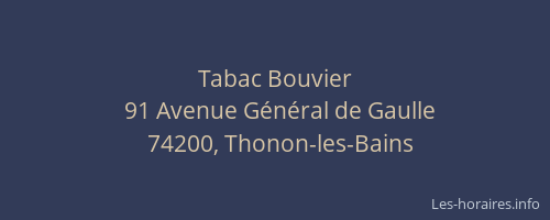 Tabac Bouvier