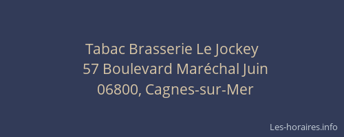 Tabac Brasserie Le Jockey
