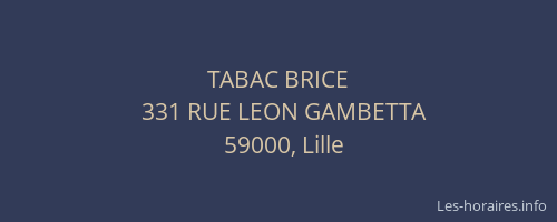 TABAC BRICE