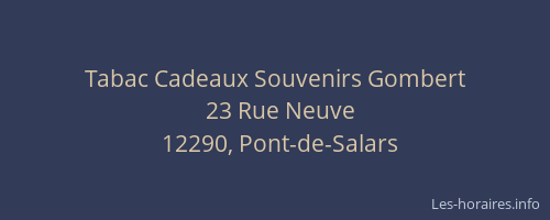 Tabac Cadeaux Souvenirs Gombert
