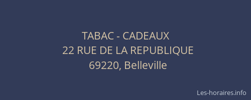 TABAC - CADEAUX