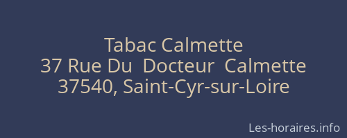 Tabac Calmette