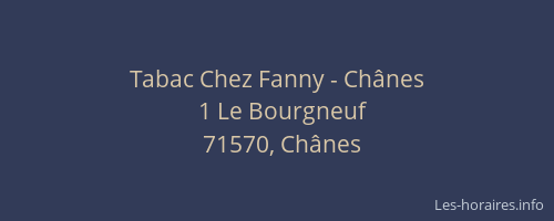 Tabac Chez Fanny - Ch&acirc;nes