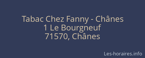 Tabac Chez Fanny - Chânes