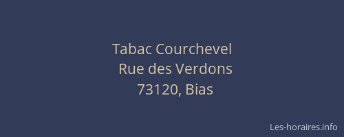 Tabac Courchevel