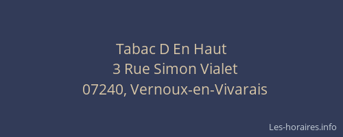 Tabac D En Haut