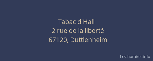 Tabac d'Hall