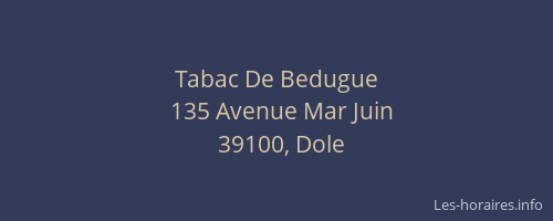 Tabac De Bedugue