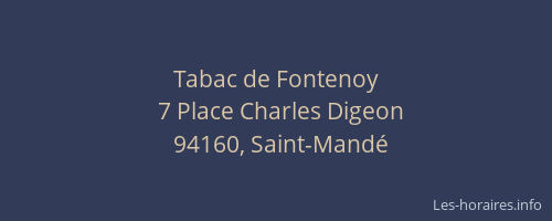Tabac de Fontenoy
